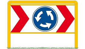 Rotondeportaal C - RB 90 - geel RAL 1023 - Klasse 3