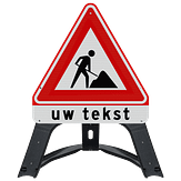 Verkeersbordstandaard RVV J16 - inklapbaar - tekst naar keuze