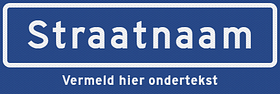 Straatnaambord -SNB20 - 1 regel + ondertekst - NEN 1772