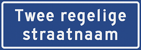 Straatnaambord - SNB25 - 2 regels - NEN 1772