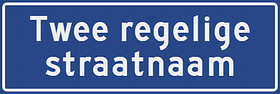 Straatnaambord -SNB30- 2 regels - NEN 1772