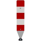 Veerpaal BB21 - enkelzijdig - 2 wit / 3 rood - Klasse 3