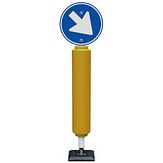 Veerpaal D02ro_BB22 - kunststof koker - Klasse 3 + voetplaat