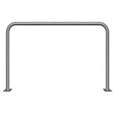 sluishek-vast-100-cm-hoog-48-mm-met-voetplaat