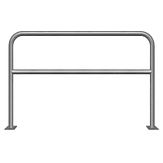 sluishek-voetplaat-100-cm-hoog-48-mm-met-tussenbuis