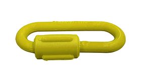 Musketonhaak - kunststof - geel