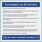 Verkeersbord met eigen tekst - wit tekstbord + banners in kleur