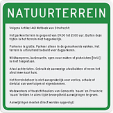 Verkeersbord met eigen tekst - kader + banner in kleur