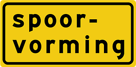 Verkeersbord RVV model OB605t - Spoorvorming