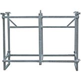 Stapelbaar opslag-/transportrek voor 10 dranghekken met grote en kleine voet