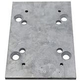 Universele adapter - 200x300x10 mm - t.b.v. montage Flexpost / Signoflex veerpaal