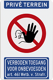 Verkeersbord - Verboden toegang met pictogrammen