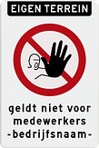 Verkeersbord - Verboden toegang met pictogrammen