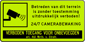 Verboden toegangbord met eigen tekst + pictogram