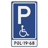 Verkeersbord E06 parkeren invaliden met kenteken