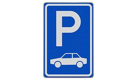 Nabasco Sign verkeersbord RVV E08 parkeerplaats auto's - levensduur 20 jaar - afmeting 400x600mm
