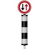 Verkeerszuil BB21 + F05 - alu koker - buispaal 2000x48 mm Ø