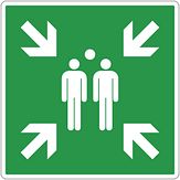 Verkeersbord Re-Sign 20 jaar - Verzamelplaats - 600x600 mm