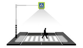 Fluor attentiebord & aanstraalverlichting