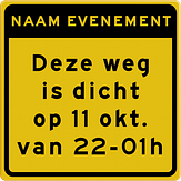 Omleidingsbord met eigen tekst