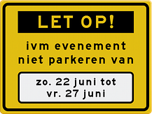 Omleidingsbord met eigen tekst