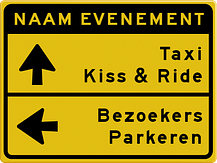 Omleidingsbord met eigen tekst en pictogram