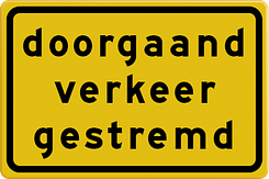 Omleidingsbord met eigen tekst