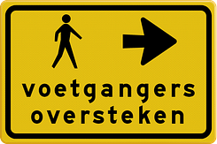 Omleidingsbord met eigen tekst en pictogram
