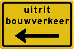 Omleidingsbord met eigen tekst en pictogram