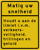 Omleidingsbord met eigen tekst en pictogram