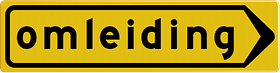 Omleidingsbord met eigen tekst
