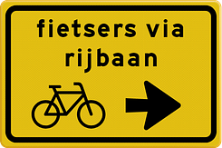 Omleidingsbord met eigen tekst en pictogram