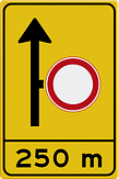 Omleidingsbord met tekst en pictogram