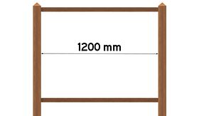 WoodFrame portaal - zichtmaat 1200 mm - ongemonteerd