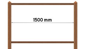 WoodFrame portaal - zichtmaat 1500 mm - ongemonteerd