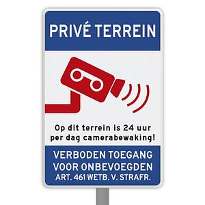 Camerabewaking borden