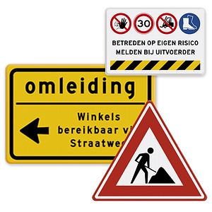 Werk in uitvoering borden