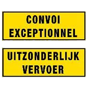Uitzonderlijk vervoer borden