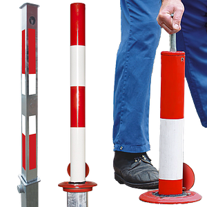 Inzinkbare afzetpalen