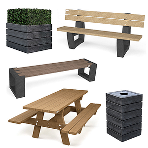 Recycling straatmeubilair