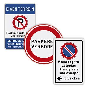 Niet parkeren bord